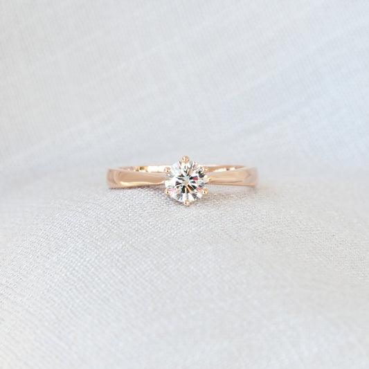 18ct Rose Gold Solitaire Ring