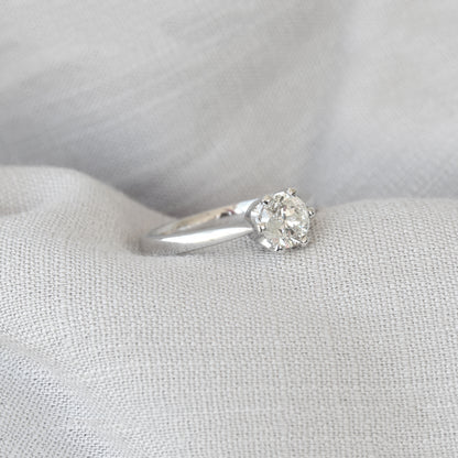 18ct White Gold Solitaire Diamond Ring